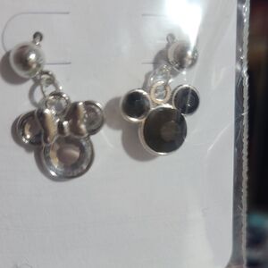 Silver Mickey Mouse Earrings